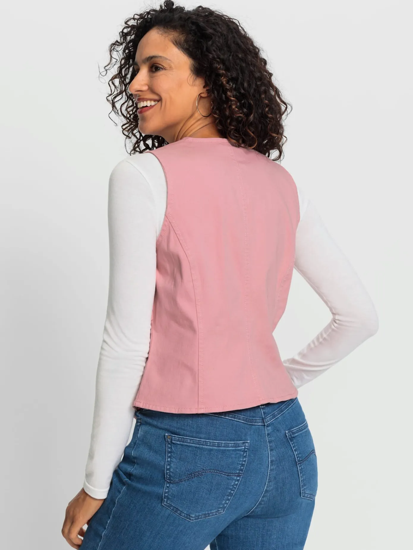 Vestes<Gilet en jean pourcentage de coton élevé