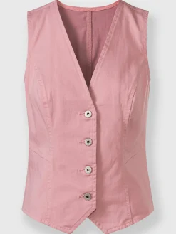 Vestes<Gilet en jean pourcentage de coton élevé