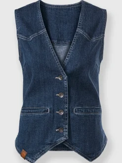 Collection L Vestes<Gilet en jean qualité coton doux sur la peau