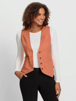 Collection L Vestes<Gilet en jean qualité coton doux sur la peau