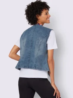 Collection L Vestes<Gilet en jean qualité coton