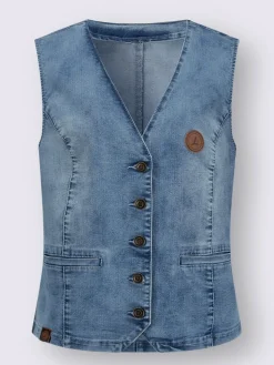 Collection L Vestes<Gilet en jean qualité coton
