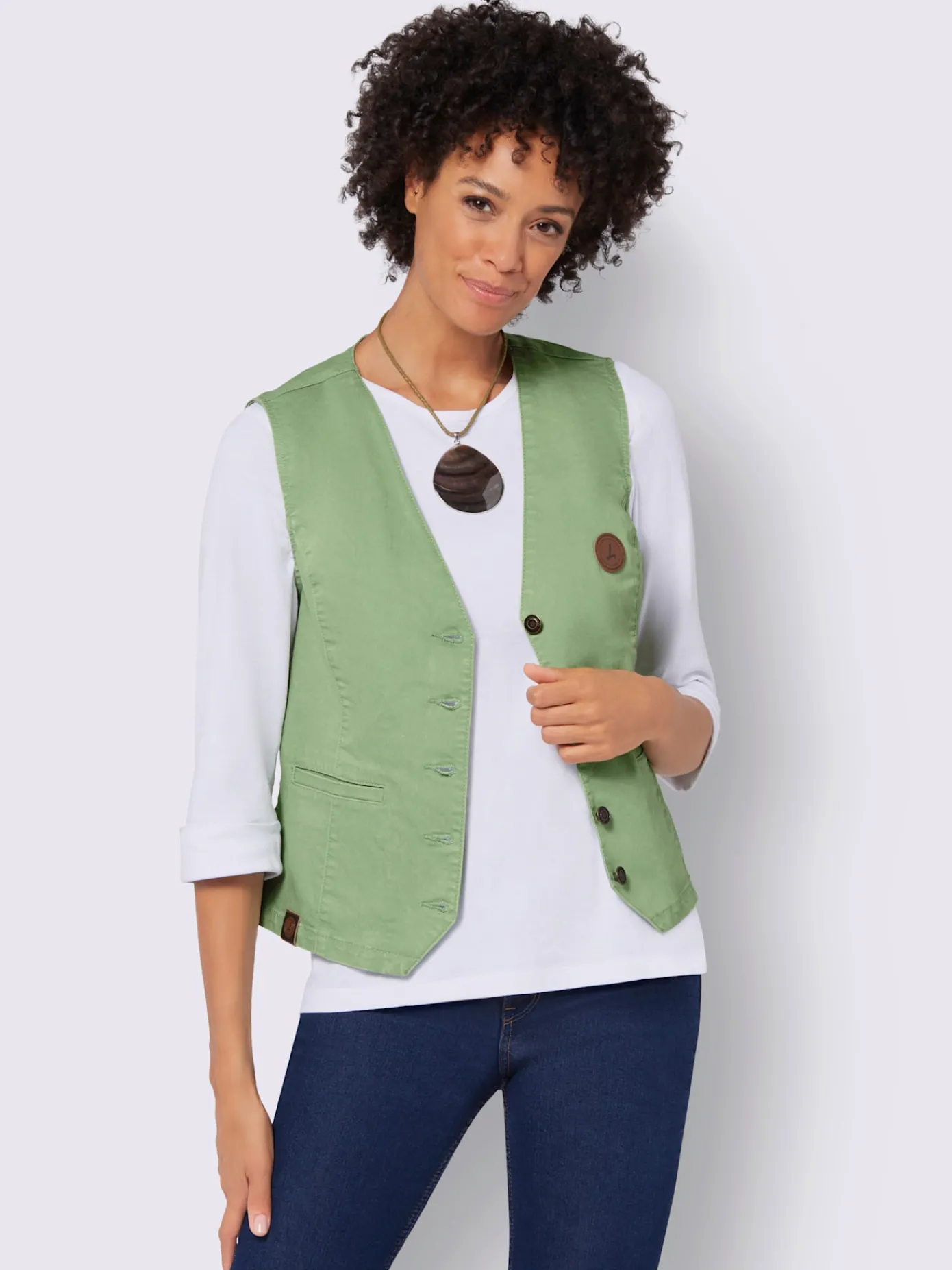Collection L Vestes<Gilet en jean qualité coton