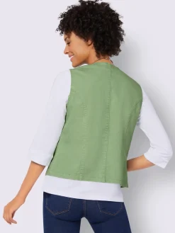 Collection L Vestes<Gilet en jean qualité coton