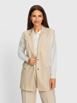 Vestes<Gilet en jersey crêpe et jersey