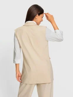 Vestes<Gilet en jersey crêpe et jersey