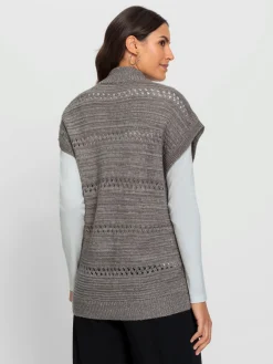 Gilets Et Cardigans<Gilet en tricot fil chiné doux