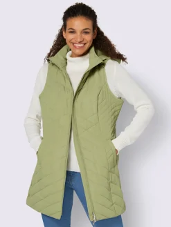 Vestes<Gilet long capuche amovible