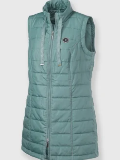 Vestes<Gilet long coutures flatlock argent