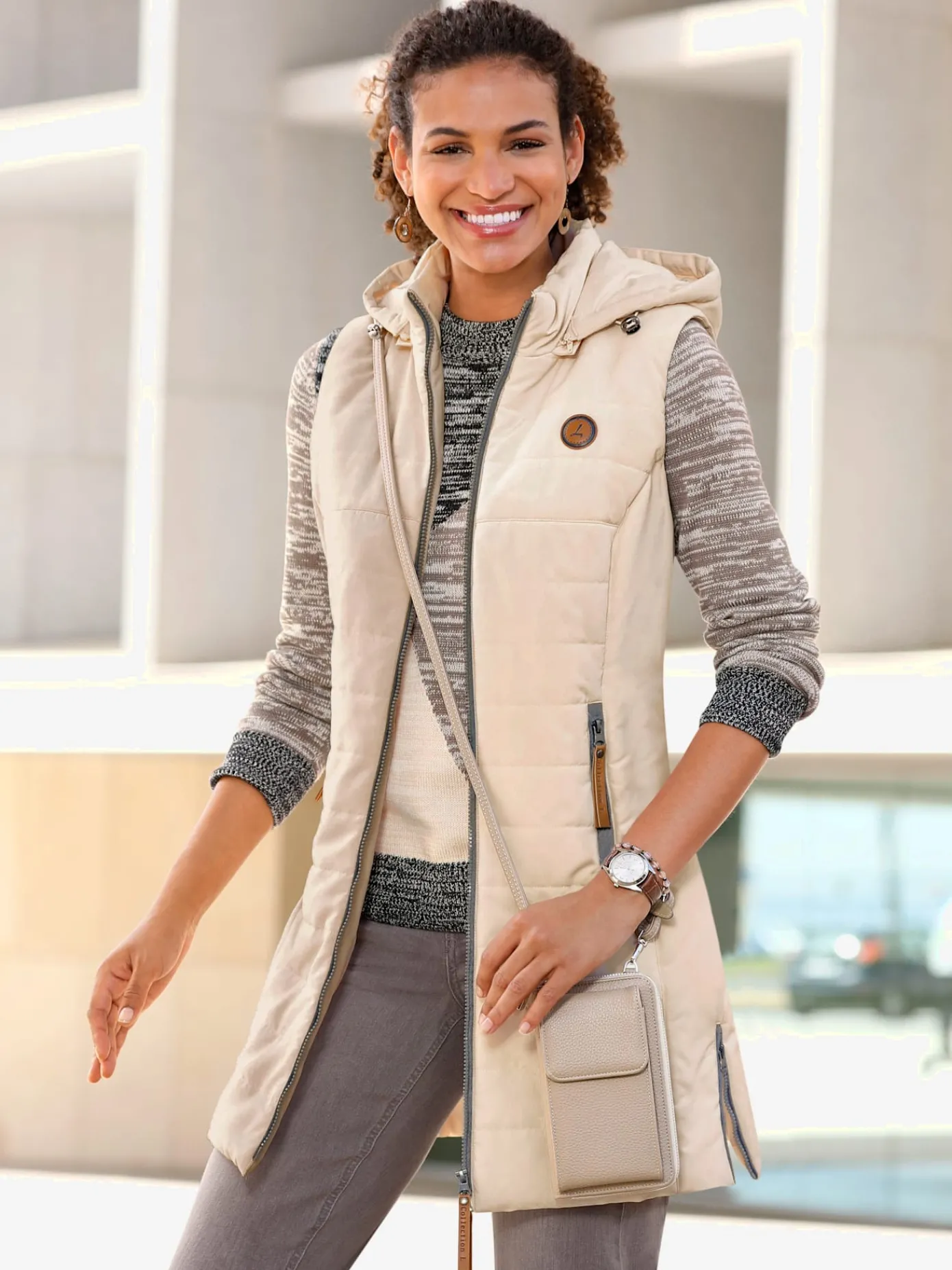 Collection L Vestes<Gilet long qualité matelassée