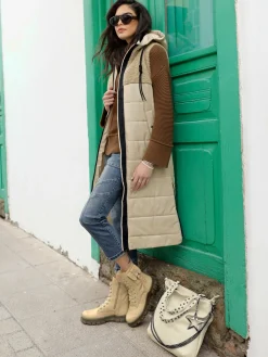 Mandarin Vestes<Gilet matelassé en polaire douce et moelleuse