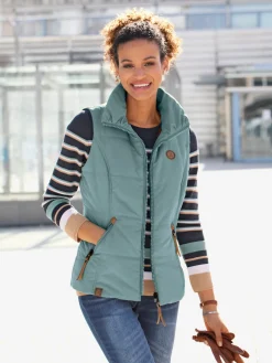 Collection L Vestes<Gilet matelassé joli aspect contrasté