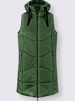 Creation L Vestes<Gilet matelassé jolie coupe longue moderne