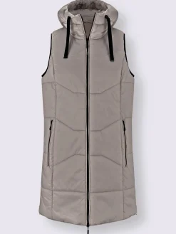 Creation L Vestes<Gilet matelassé jolie coupe longue moderne