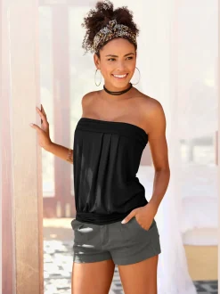 LASCANA T-Shirts<Haut bandeau viscose extensible