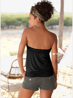 LASCANA T-Shirts<Haut bandeau viscose extensible