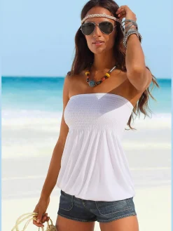 LASCANA T-Shirts<Haut bandeau viscose fluide