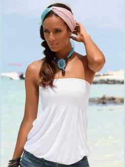 LASCANA T-Shirts<Haut bandeau viscose fluide