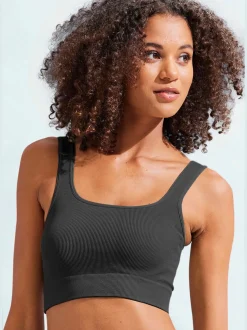 LASCANA Débardeurs<Haut court débardeur court sans coutures avec larges bretelles et encolure ronde