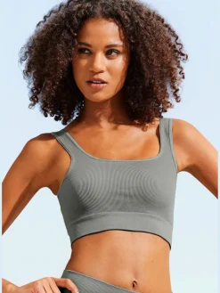 LASCANA Débardeurs<Haut court débardeur court sans coutures avec larges bretelles et encolure ronde