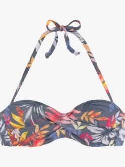 Vivance Maillots De Bain<Haut de bikini bandeau à armatures imprimé, effet de couleur différent pour chaque pièce