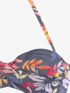 Vivance Maillots De Bain<Haut de bikini bandeau à armatures imprimé, effet de couleur différent pour chaque pièce