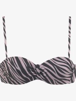 LASCANA Maillots De Bain<Haut de bikini bandeau à armatures imprimé zébré élégant