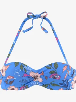 s.Oliver Maillots De Bain<Haut de bikini bandeau à armatures imprimé floral moderne