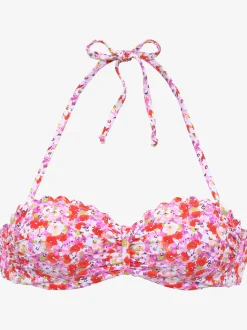 LASCANA Maillots De Bain<Haut de bikini bandeau à armatures bords ondulés au laser