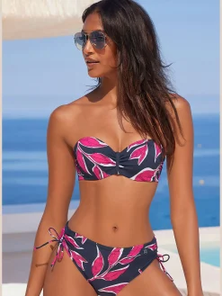 LASCANA Maillots De Bain<Haut de bikini bandeau à armatures imprimé, effet de couleur différent pour chaque pièce
