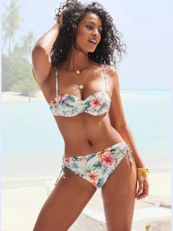 LASCANA Maillots De Bain<Haut de bikini bandeau à armatures imprimé floral : chaque pièce est unique
