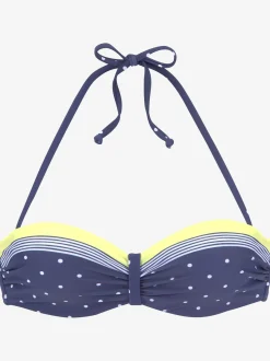 LASCANA Maillots De Bain<Haut de bikini bandeau à armatures imprimé à pois et rayures