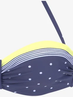 LASCANA Maillots De Bain<Haut de bikini bandeau à armatures imprimé à pois et rayures