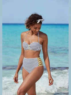 Venice Beach Maillots De Bain<Haut de bikini bandeau à armatures détails contrastés tressés