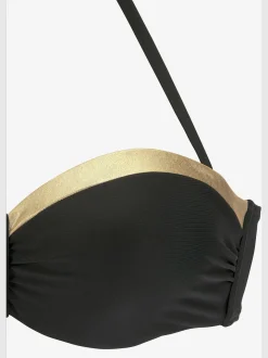 LASCANA Maillots De Bain<Haut de bikini bandeau à armatures couleur unie avec empiècement couleur or