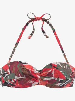 LASCANA Maillots De Bain<Haut de bikini bandeau à armatures imprimé tropical