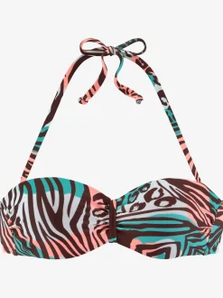 Venice Beach Maillots De Bain<Haut de bikini bandeau à armatures imprimé, effet de couleur différent pour chaque pièce