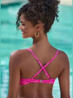 JETTE Maillots De Bain<Haut de bikini bandeau à armatures imprimé graphique