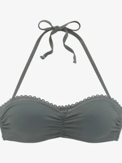 s.Oliver Maillots De Bain<Haut de bikini bandeau à armatures bord découpé au laser tendance