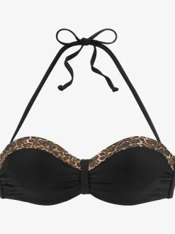 LASCANA Maillots De Bain<Haut de bikini bandeau à armatures détails léopard modernes