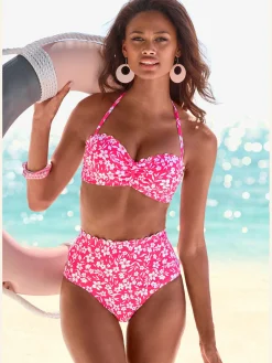 Vivance Maillots De Bain<Haut de bikini bandeau à armatures imprimé à fleurs mode