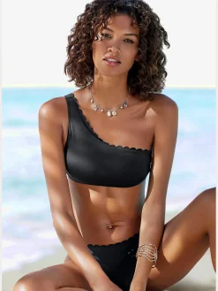 LASCANA Maillots De Bain<Haut de bikini bustier bords ondulés au laser