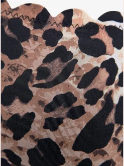 LASCANA Maillots De Bain<Haut de bikini bustier imprimé léopard tendance et bord ondulé
