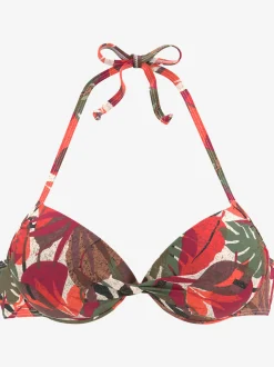 LASCANA Maillots De Bain<Haut de bikini push-up imprimé tropical