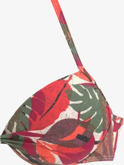 LASCANA Maillots De Bain<Haut de bikini push-up imprimé tropical