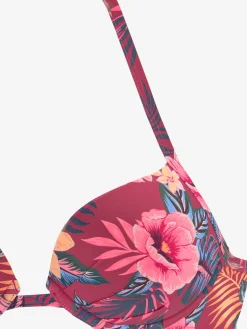 s.Oliver Maillots De Bain<Haut de bikini push-up imprimé tropical