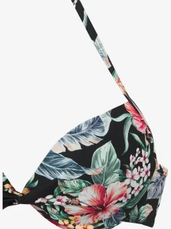LASCANA Maillots De Bain<Haut de bikini push-up imprimé floral : chaque pièce est unique