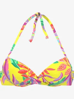 s.Oliver Maillots De Bain<Haut de bikini push-up motif floral – chaque pièce est unique