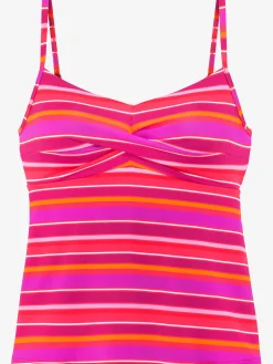 s.Oliver Maillots De Bain<Haut de maillot de bain à armatures imprimé rayé estival