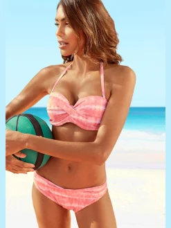 s.Oliver Maillots De Bain<Haut de maillot de bain à armatures imprimé, effet de couleur différent pour chaque pièce